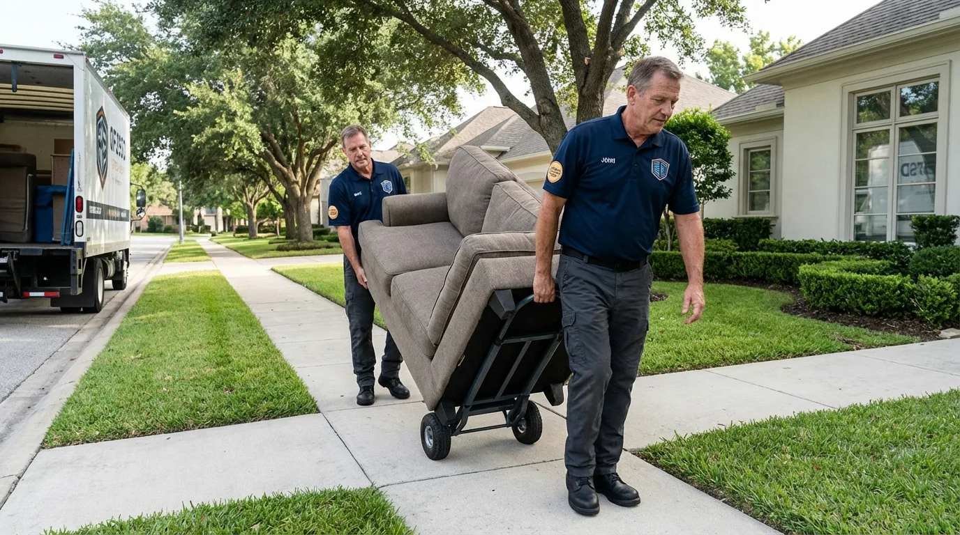 Local residential moving crew loading furniture in Napanoch, NY