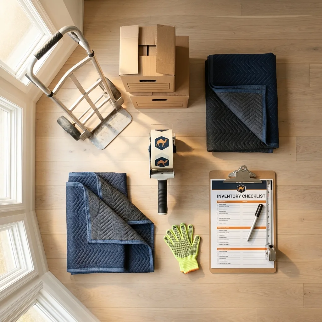 Professional moving supplies and packing materials layout for Napanoch residential relocations
