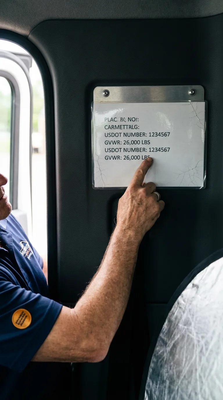 USDOT licensing placard verification in Napanoch